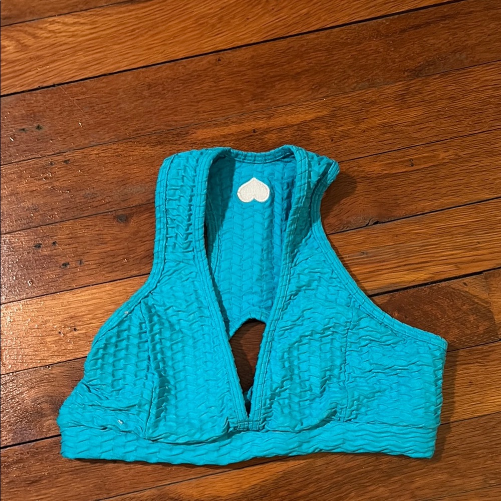 Booty by BrabantTurquoise Textured Sports Bra